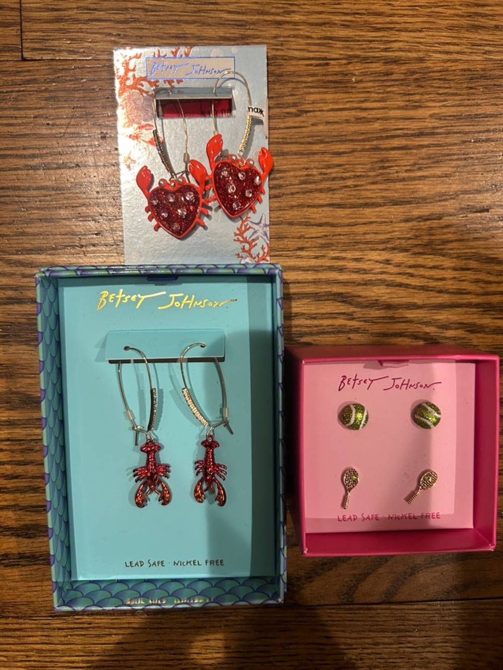 Betsey Johnson Summer Earrings- Lot of 3